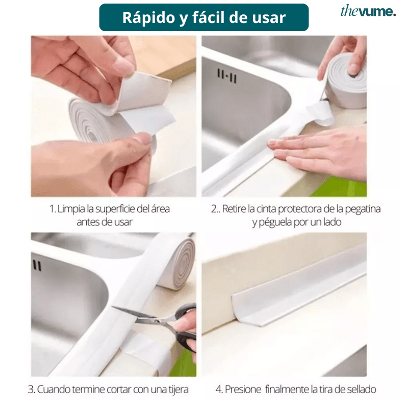 Cinta de Sellado Impermeable para Baño y Cocina