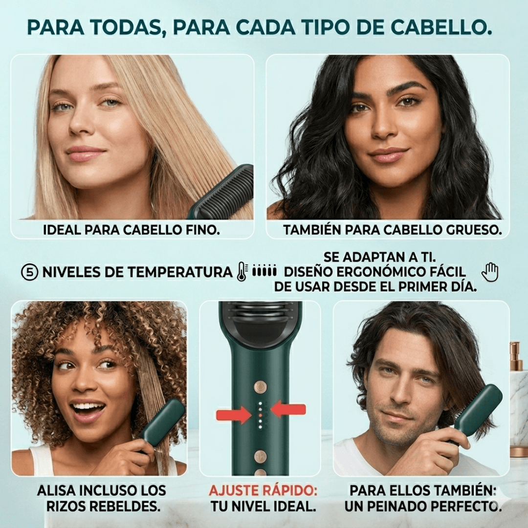 StyleBrush - cepillo alisador 3 en 1