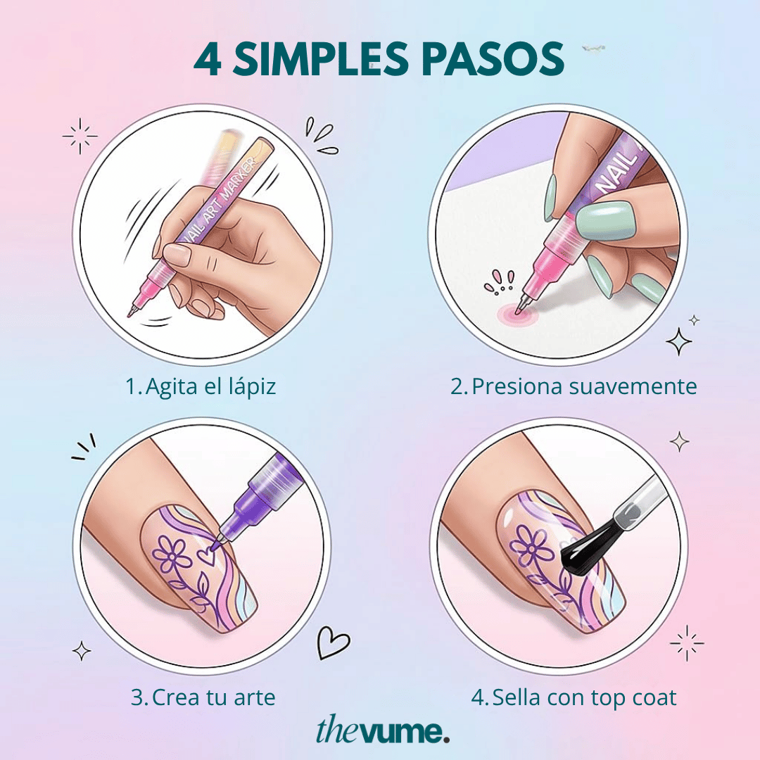 ManiCute - Set de 12 marcadores para Nail Art