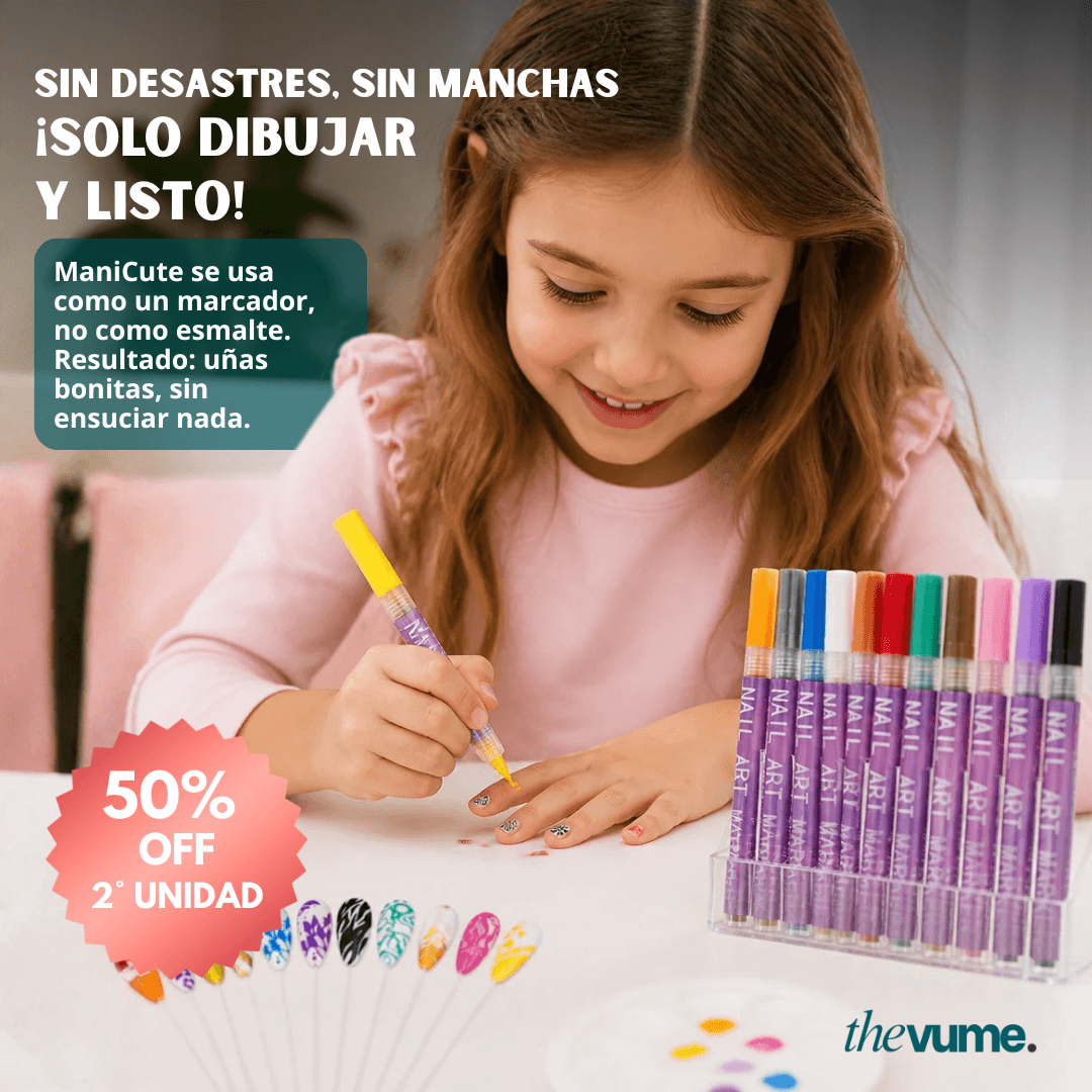 ManiCute - Set de 12 marcadores para Nail Art