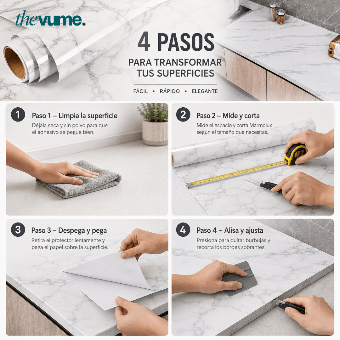 Marmolux (10 metros) - Transforma espacios fácil y rápido