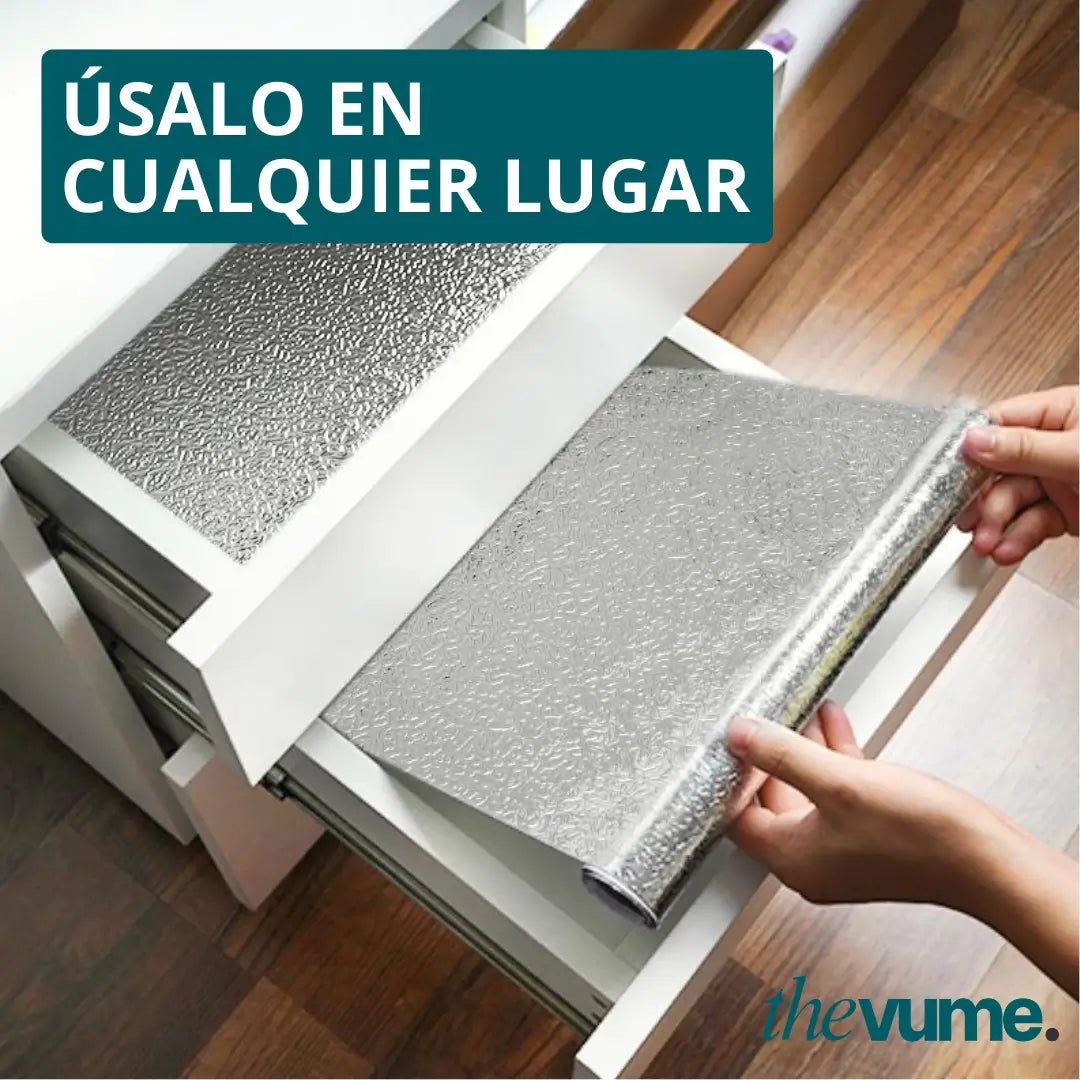 SilverClean - Aluminio Autoadhesivo de Cocina