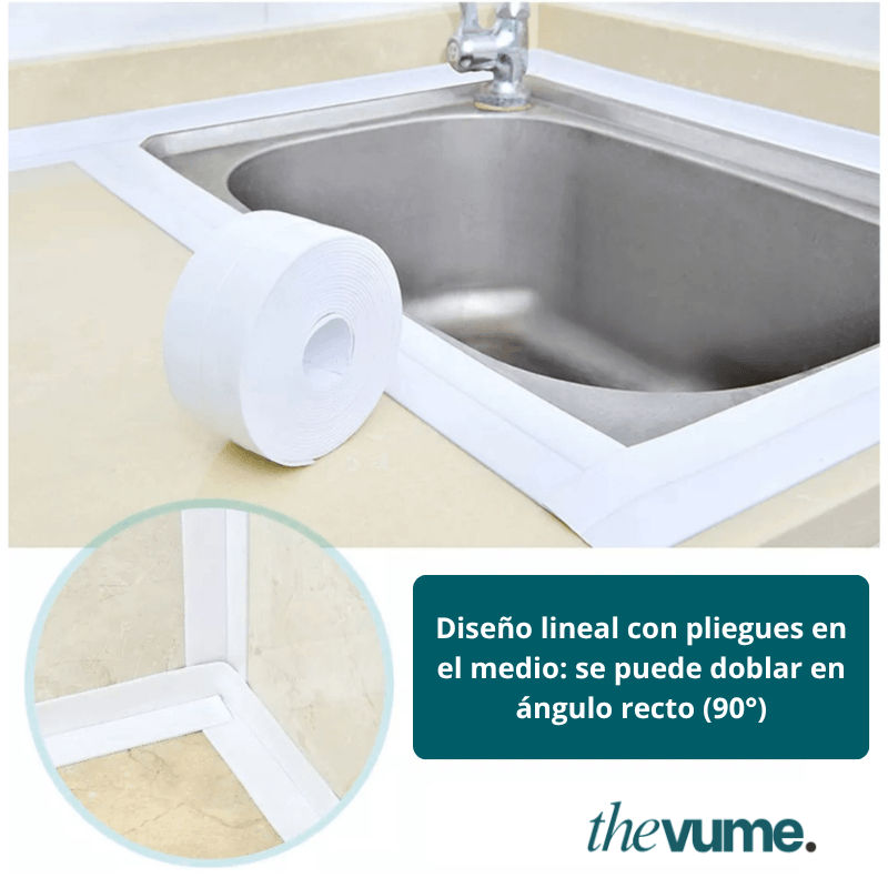 Cinta de Sellado Impermeable para Baño y Cocina
