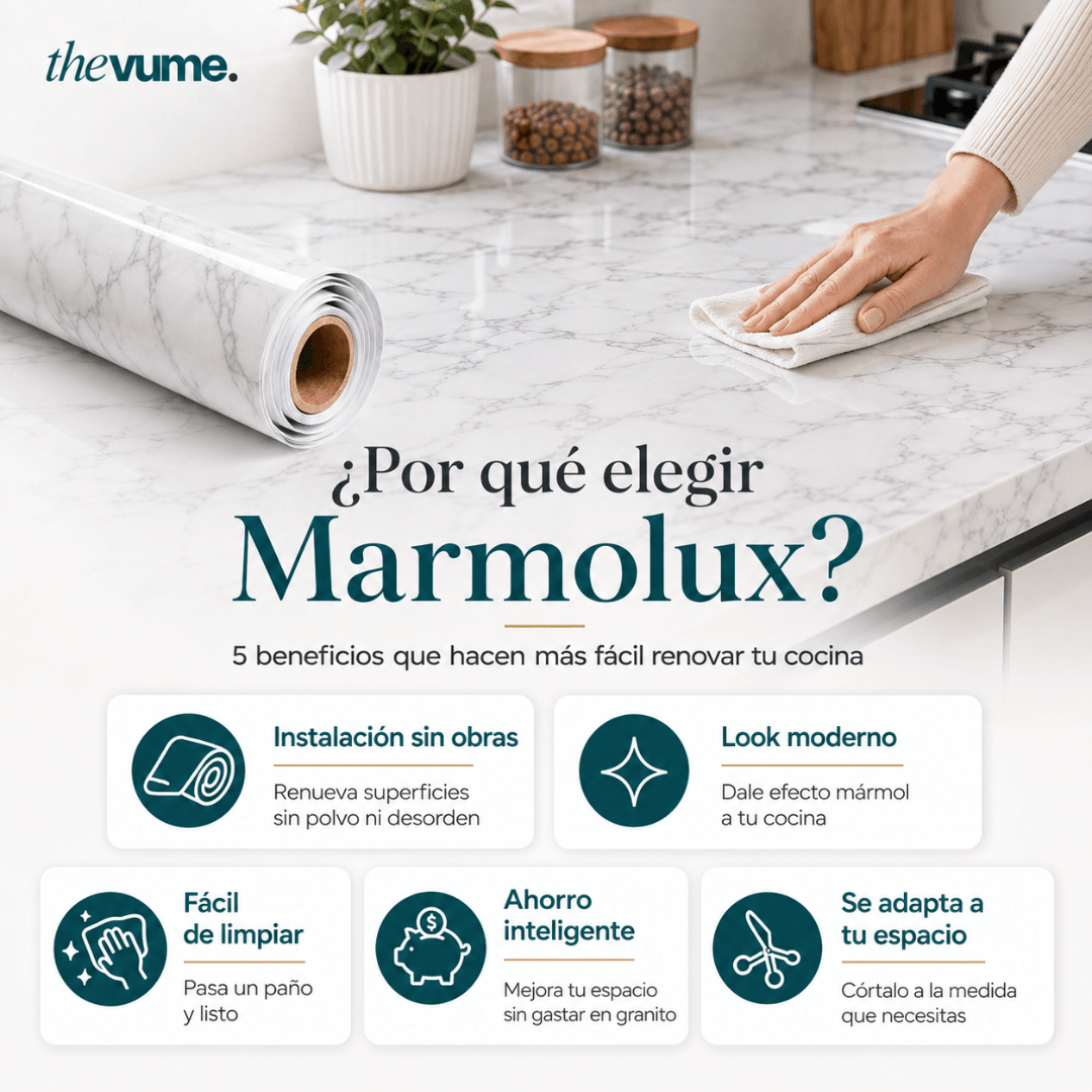 Marmolux (10 metros) - Transforma espacios fácil y rápido