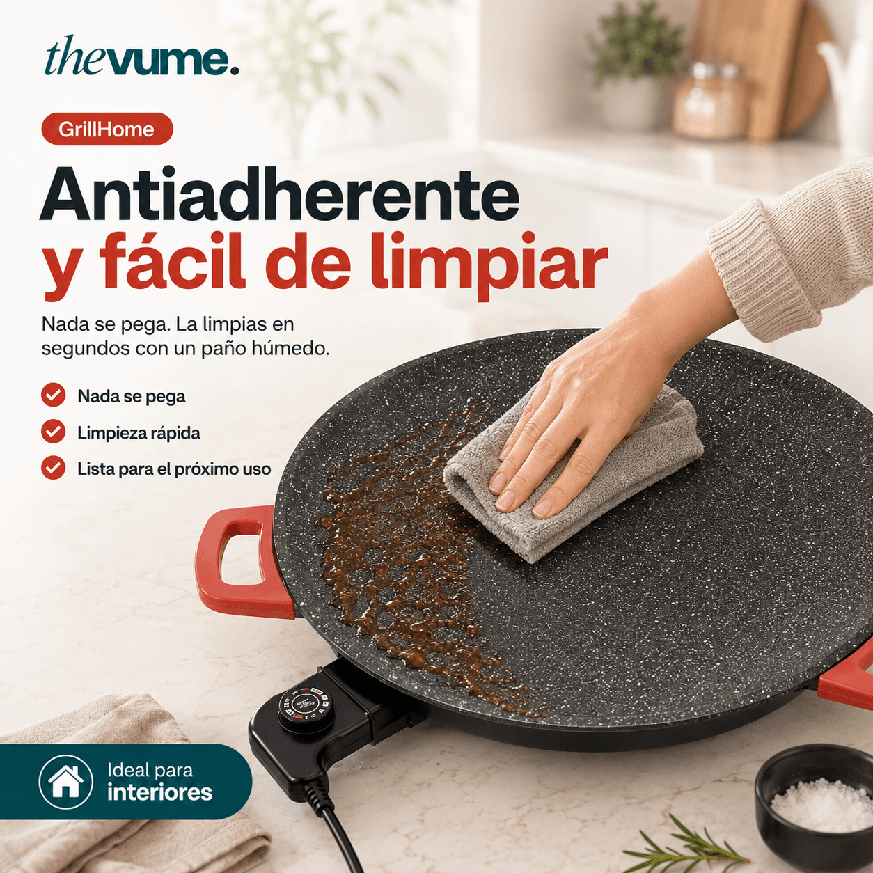 Parrilla eléctrica GrillHome - Parrilladas en casa sin humo