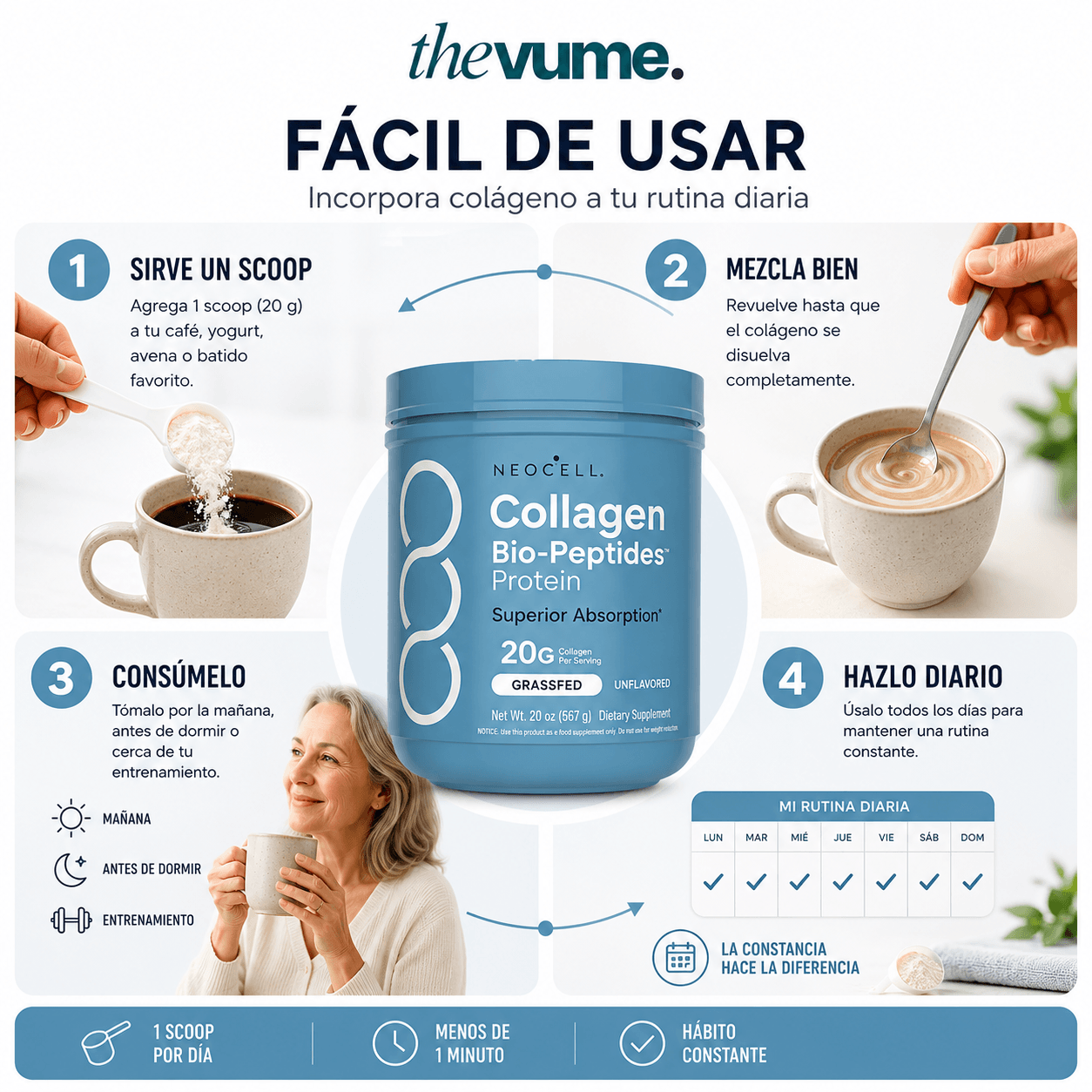 NeoCell® Colágeno - Fortalece piel, uñas y articulaciones