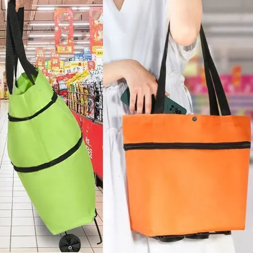 CartFlex - De bolsa a carrito en un cierre, bolso plegable 2 en 1